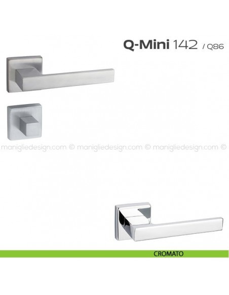 Maniglia per porta con nottolino 142 Q-Mini Reguitti cromato