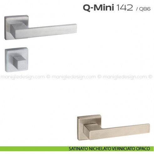 Maniglia per porta con nottolino 142 Q-Mini Reguitti satinato nichelato verniciato opaco