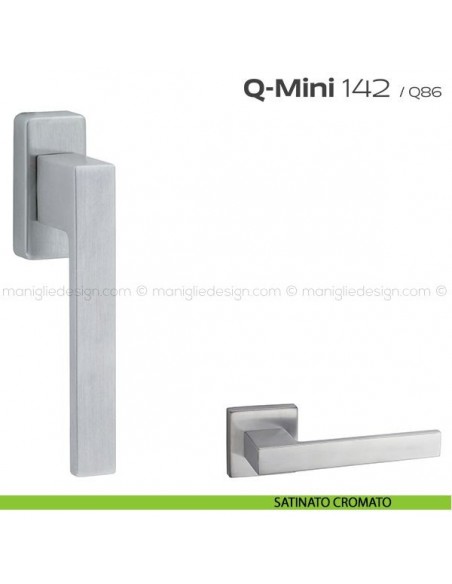 Maniglia per finestra martellina 142 Q-Mini Reguitti satinato cromato