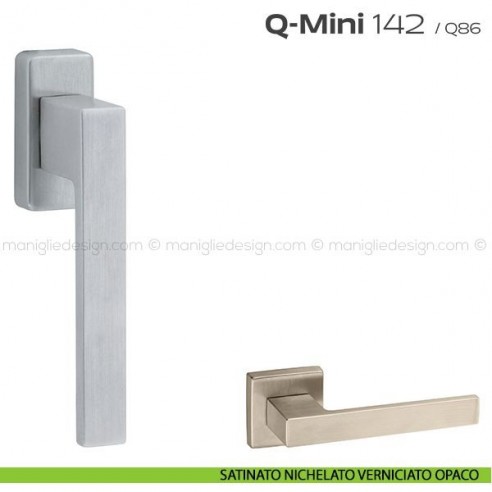 Maniglia per finestra martellina 142 Q-Mini Reguitti satinato nichelato verniciato opaco