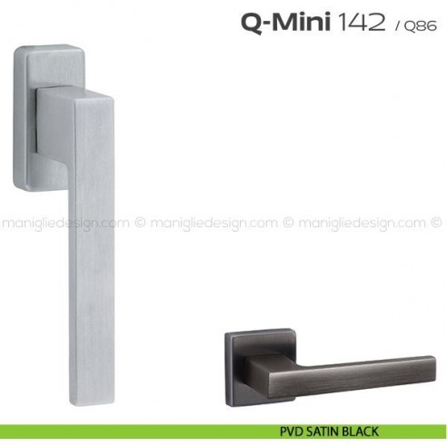 Maniglia per finestra martellina 142 Q-Mini Reguitti PVD satin black