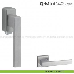 Maniglia per finestra DK con pulsante su placca 142 Q-Mini Reguitti 2