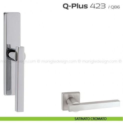 Maniglia per finestra cremonese 423 Q-Plus Reguitti satinato cromato