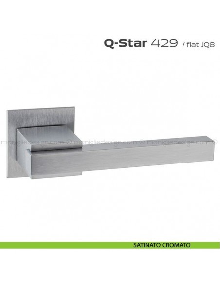 Maniglia per porta 429 Q-Star Flat Reguitti satinato cromato
