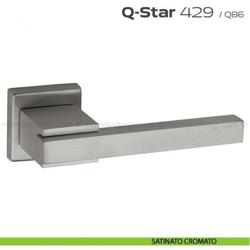 Maniglia per porta 429 Q-Star Reguitti satinato cromato