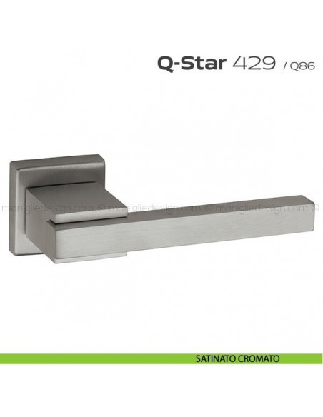 Maniglia per porta 429 Q-Star Reguitti satinato cromato