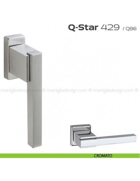 Maniglia per finestra martellina 429 Q-Star Reguitti cromato