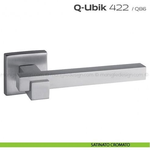 Maniglia per porta 422 Q-Ubik Reguitti satinato cromato
