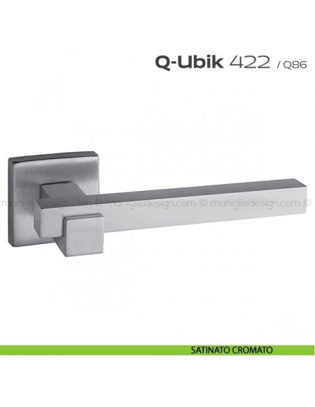 Maniglia per porta 422 Q-Ubik Reguitti satinato cromato