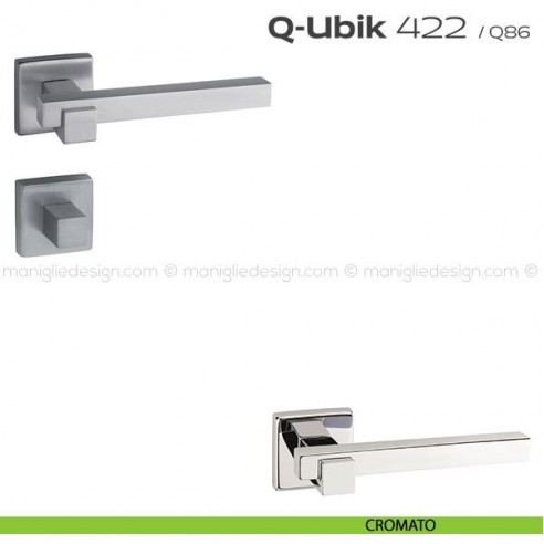 Maniglia per porta con nottolino 422 Q-Ubik Reguitti cromato