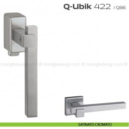 Maniglia per finestra DK con pulsante su placca 422 Q-Ubik Reguitti 2