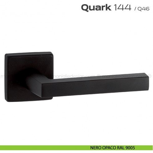 Maniglia per porta 144 Quark Reguitti nero opaco RAL 9005