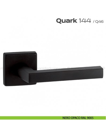 Maniglia per porta 144 Quark Reguitti nero opaco RAL 9005