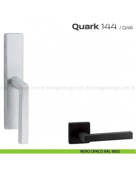 Maniglia per finestra cremonese 144 Quark Reguitti nero opaco RAL 9005