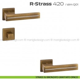 Maniglia con Swarovski per porta con nottolino 420 R-Strass Reguitti 2