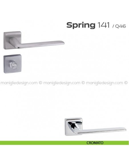 Maniglia per porta con nottolino 141 Spring Q. Reguitti cromato