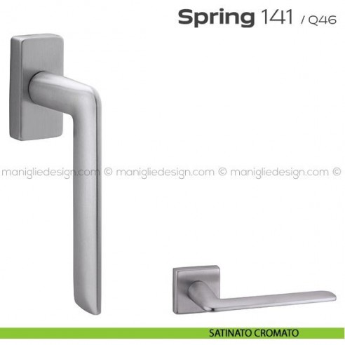 Maniglia per finestra martellina 141 Spring Q. Reguitti satinato cromato