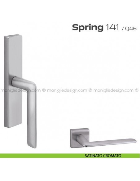 Maniglia per finestra cremonese 141 Spring Q, Reguitti satinato cromato