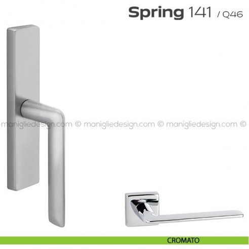Maniglia per finestra cremonese 141 Spring Q, Reguitti cromato