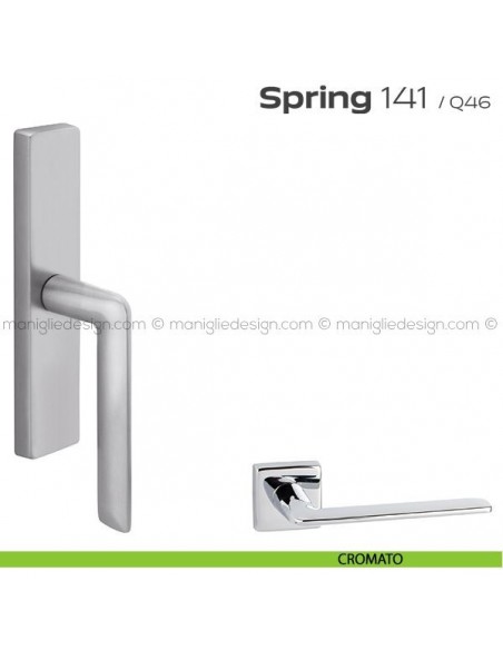 Maniglia per finestra cremonese 141 Spring Q, Reguitti cromato