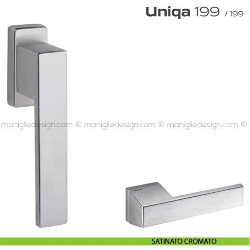 Maniglia per finestra martellina 199 Uniqa Reguitti satinato cromato