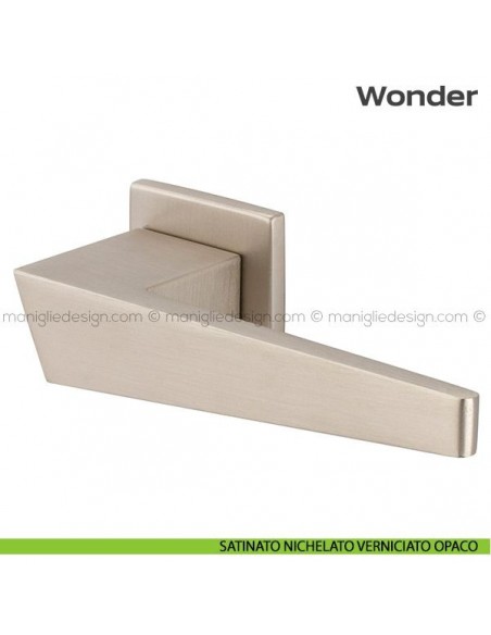 Maniglia per porta 113 Wonder Reguitti satinato nichelato opaco