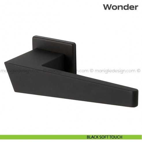 Maniglia per porta 113 Wonder Reguitti nero soft touch