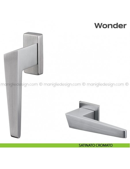 Maniglia per finestra martellina 113 Wonder Reguitti satinato cromato
