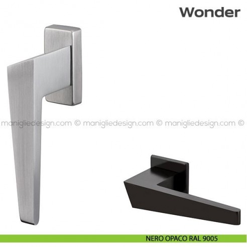 Maniglia per finestra martellina 113 Wonder Reguitti nero opaco RAL 9005