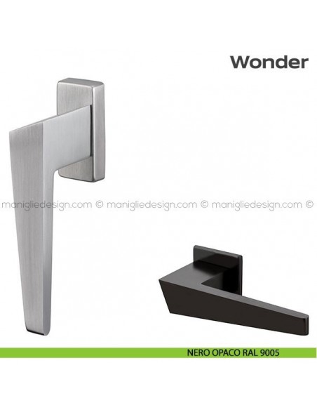 Maniglia per finestra martellina 113 Wonder Reguitti nero opaco RAL 9005