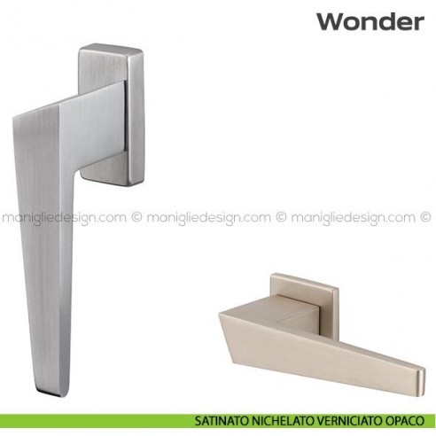 Maniglia per finestra martellina 113 Wonder Reguitti satinato nichelato opaco
