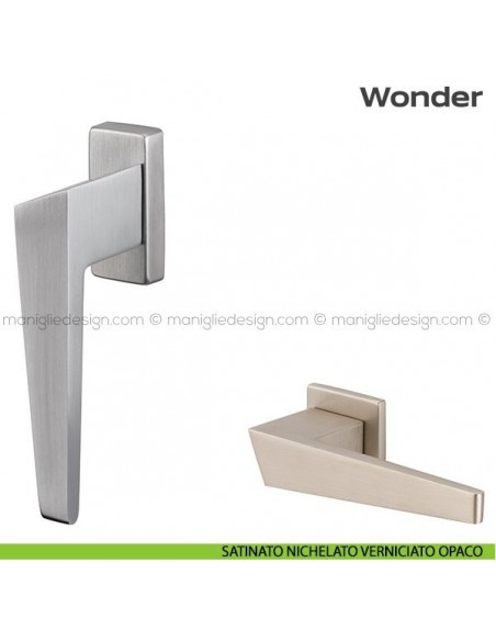 Maniglia per finestra martellina 113 Wonder Reguitti satinato nichelato opaco