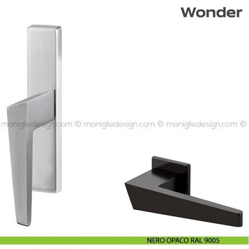 Maniglia per finestra cremonese 133 Wonder Reguitti nero opaco RAL 9005