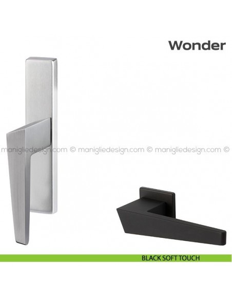 Maniglia per finestra cremonese 133 Wonder Reguitti black soft touch