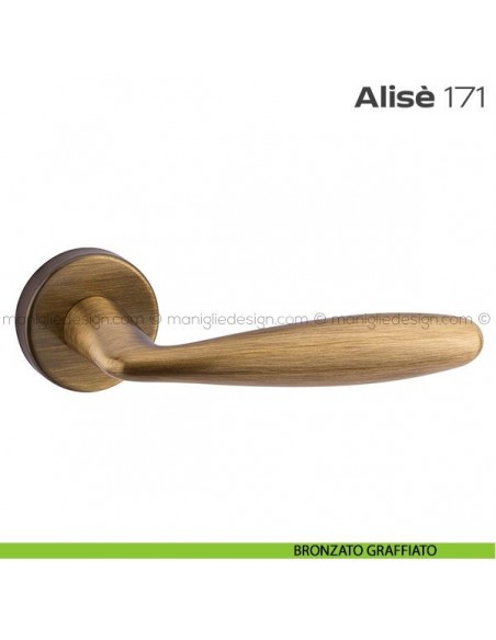 Maniglia per porta 171 Alisè Reguitti bronzato graffiato