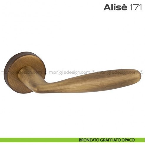 Maniglia per porta 171 Alisè Reguitti bronzato graffiato opaco