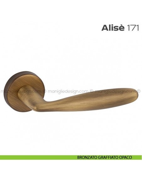 Maniglia per porta 171 Alisè Reguitti bronzato graffiato opaco