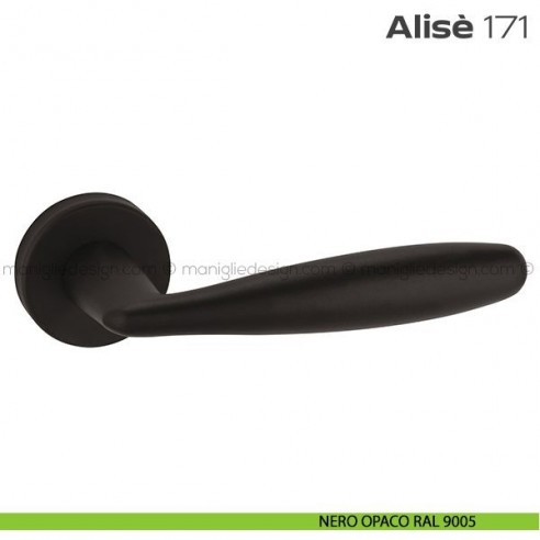 Maniglia per porta 171 Alisè Reguitti nero opaco RAL 9005