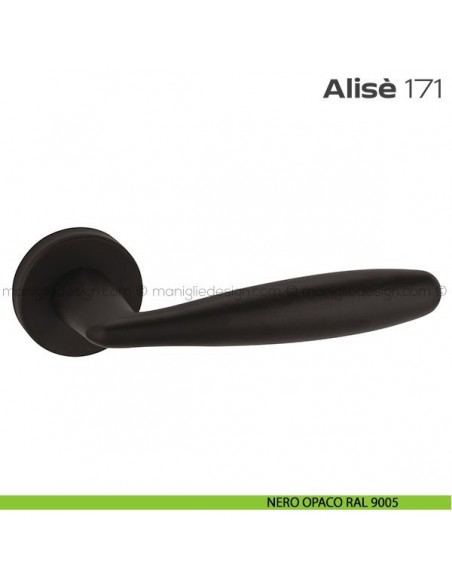Maniglia per porta 171 Alisè Reguitti nero opaco RAL 9005
