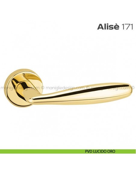 Maniglia per porta 171 Alisè Reguitti PVD lucido oro