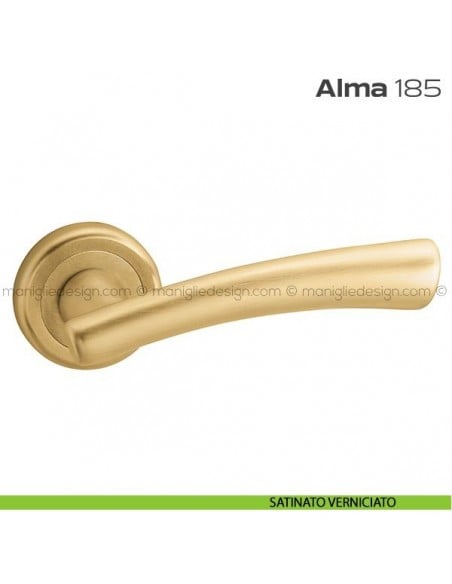 Maniglia per porta 185 Alma Reguitti satinato verniciato