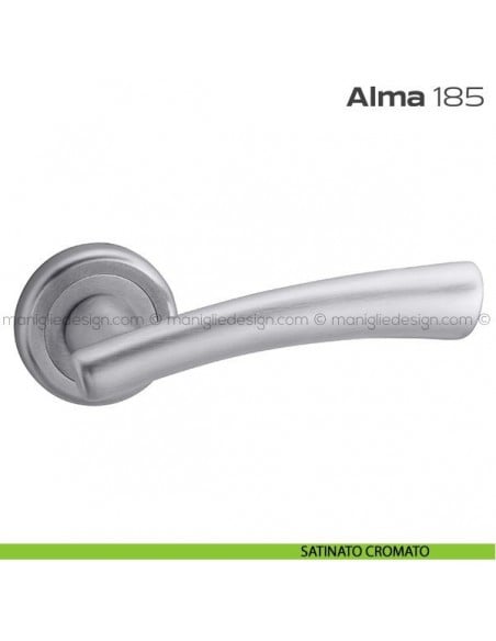 Maniglia per porta 185 Alma Reguitti satinato cromato