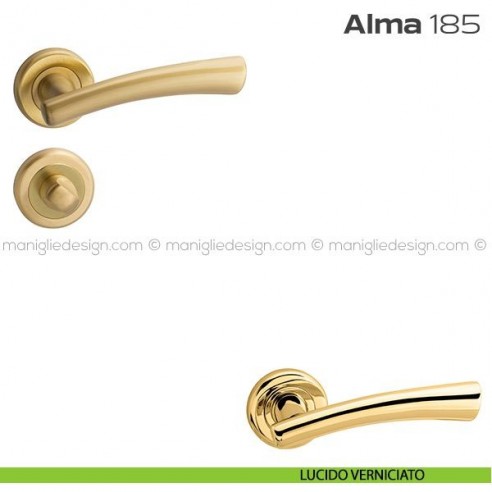 Maniglia per porta con nottolino 185 Alma Reguitti lucido verniciato