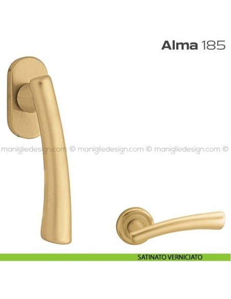 Maniglia per finestra martellina 185 Alma Reguitti satinato verniciato