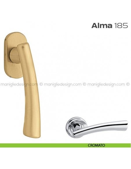Maniglia per finestra martellina 185 Alma Reguitti cromato