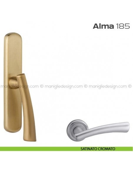 Maniglia per finestra cremonese 185 Alma Reguitti satinato cromato