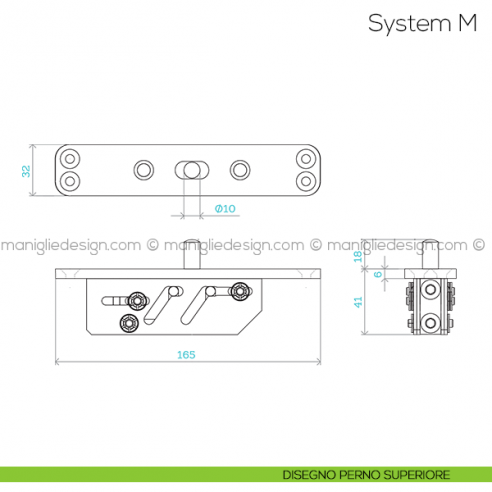 System M Fritsjurgens Cerniera Per Porta A Bilico • Maniglie Design - Foto 3