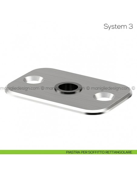 System 3 FritsJurgens piastra soffitto rettangolare