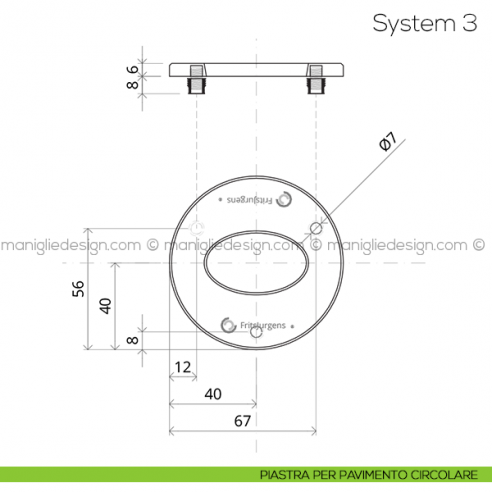 System 3 FritsJurgens piastra pavimento circolare