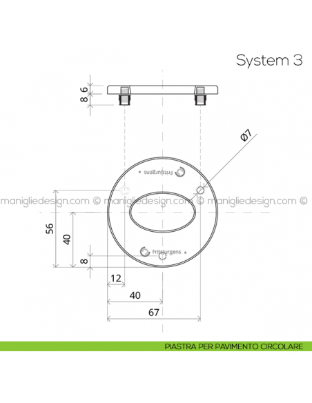 System 3 FritsJurgens piastra pavimento circolare